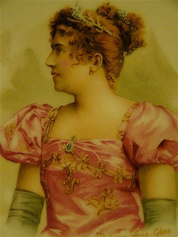 Madame Sans-Gene porcelain portrait plate Madame Sans-Gene porcelain portrait plate