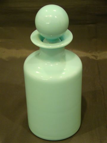 French blue opaline glass dresser bottle French blue opaline glass dresser bottle