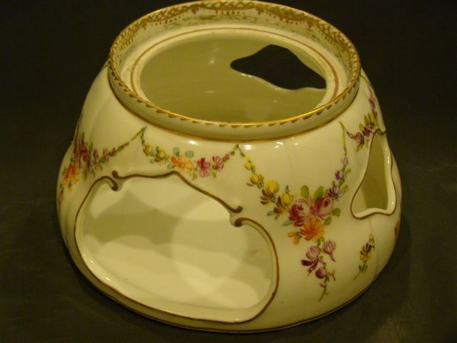 KPM floral porcelain teapot warmer or stand KPM floral porcelain teapot warmer or stand