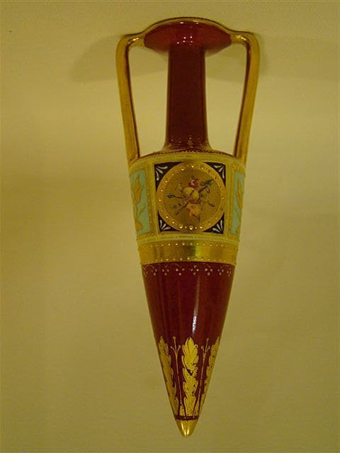Vienna porcelain miniature decorated vase Vienna porcelain miniature decorated vase