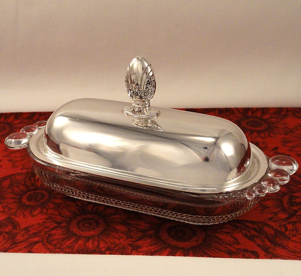 Rare 1847 Rogers FIRST LOVE Covered Butter Dish Vintage 1937 Art Deco Silver Plate by International Rare 1847 Rogers FIRST LOVE Covered Butter Dish Vintage 1937 Art Deco Silver Plate by International