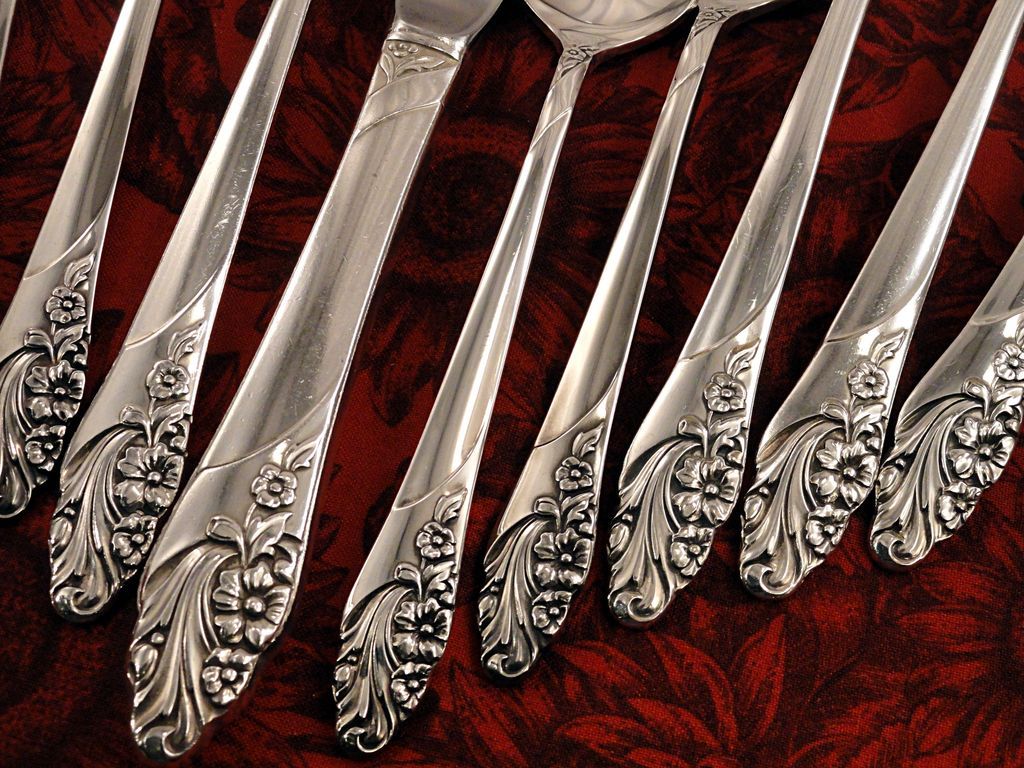 Oneida Community EVENING STAR Vintage 1950 Silver Plate Flatware from