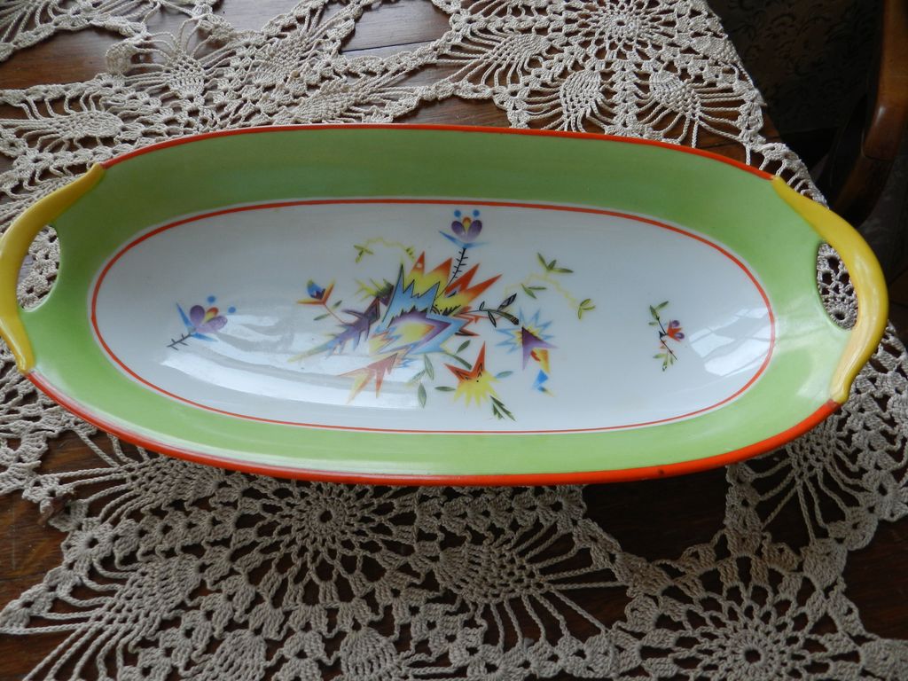 Moschendorf Bavaria China Celery Dish BRIGHT COLORS from five4us ...