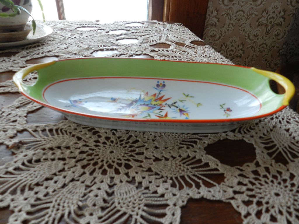 Moschendorf Bavaria China Celery Dish BRIGHT COLORS from five4us ...