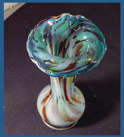 Jack in the Pulpit Hand Blown Glass Vase End of Day Jack in the Pulpit Hand Blown Glass Vase End of Day