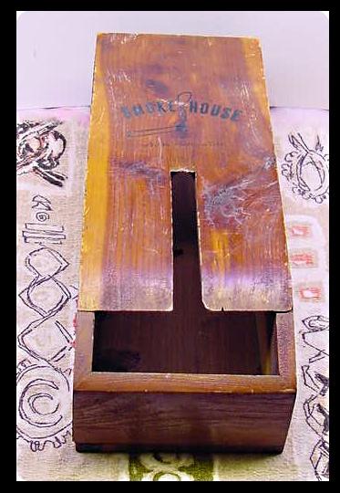 Wood Cigarette Pack Holder Dispenser from the SMOKE HOUSE North Platte, Nebraska Wood Cigarette Pack Holder Dispenser from the SMOKE HOUSE North Platte, Nebraska