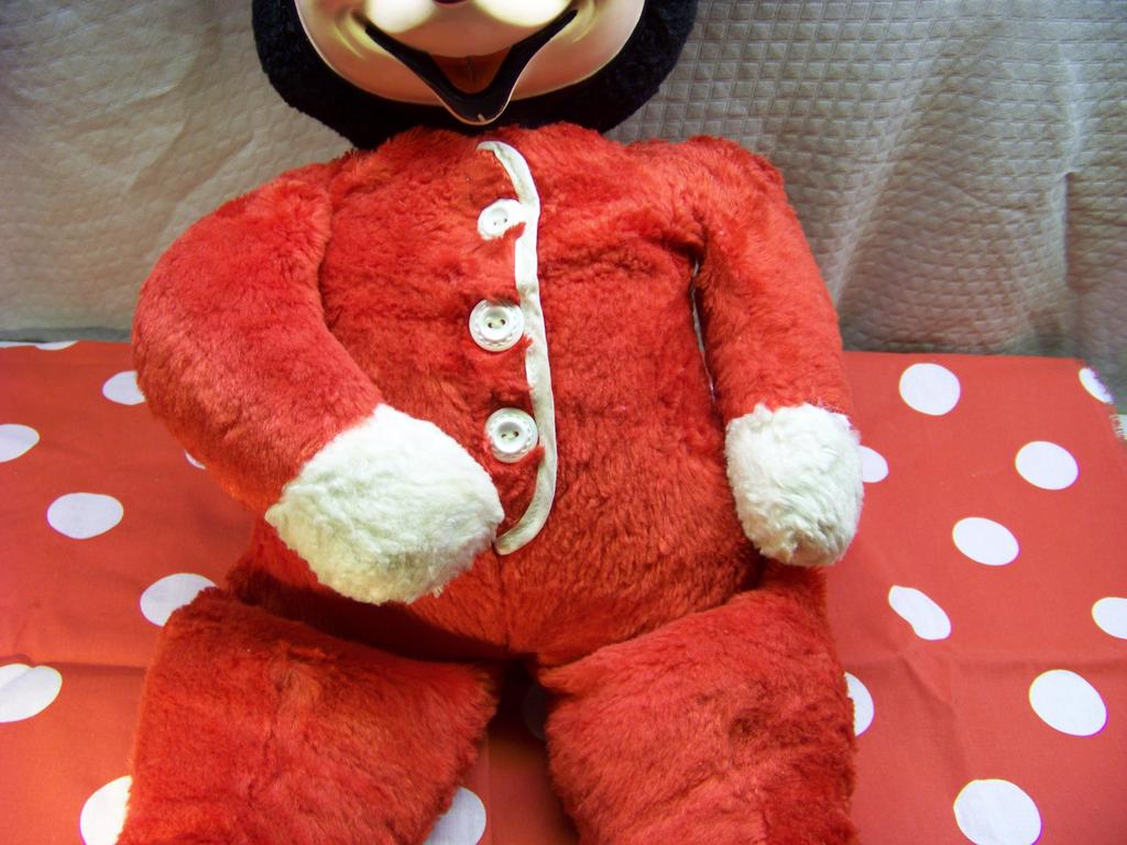 1930's Mickey Mouse Stuffed Plush Toy marked W.D.P 1930's Mickey Mouse Stuffed Plush Toy marked W.D.P