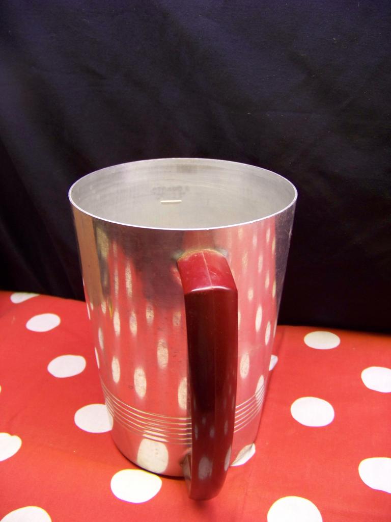 Retro Aluminum Pitcher with Bakelite Handle Retro Aluminum Pitcher with Bakelite Handle
