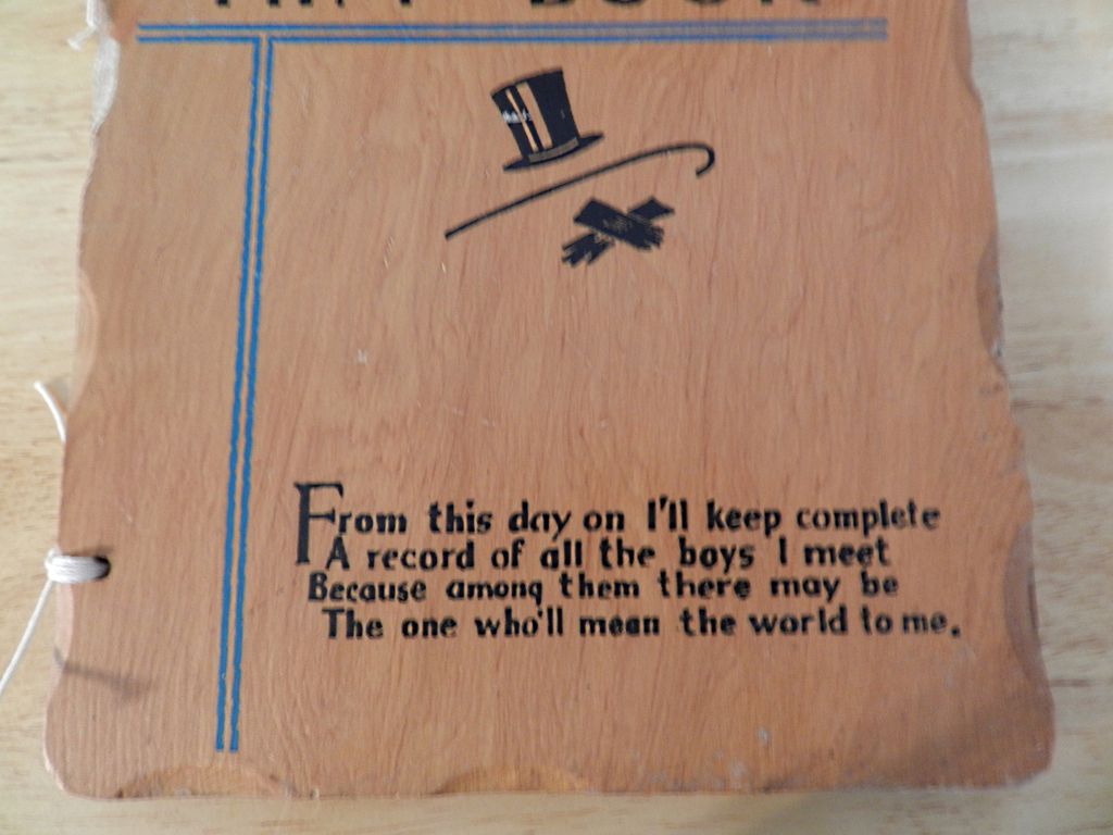 1940's Wooden Book "HIM" Book A Husband Wish List 1940's Wooden Book "HIM" Book A Husband Wish List