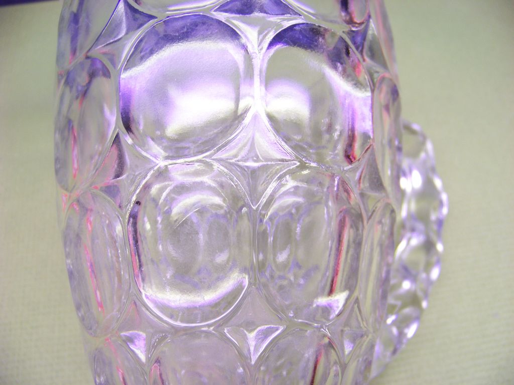 Glass Thumbprint Pitcher Clear Juice Pitcher with a thumbprint design Glass Thumbprint Pitcher Clear Juice Pitcher with a thumbprint design