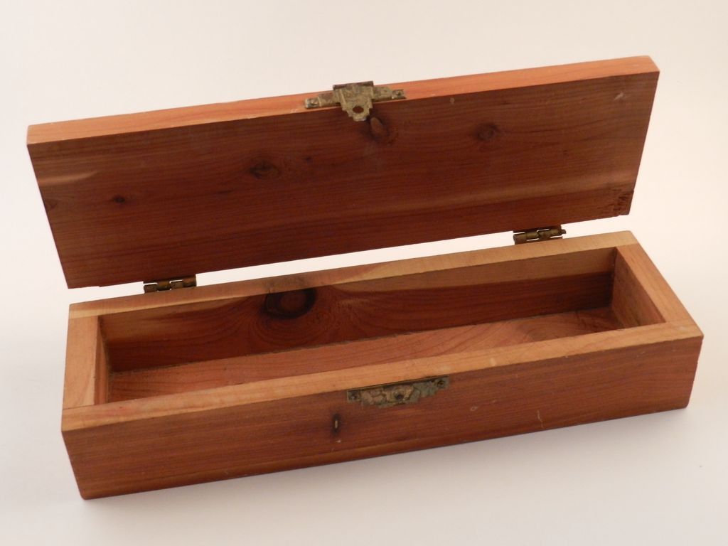 Cedar Wood Pencil Box w/ engraved name Cedar Wood Pencil Box w/ engraved name