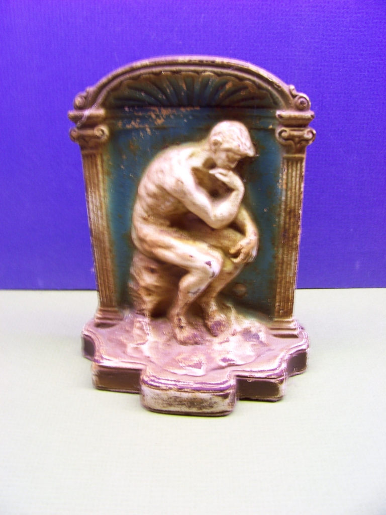 Cast Iron Doorstop THE THINKER by Rodin Cast Iron Door Stop / Bookend Cast Iron Doorstop THE THINKER by Rodin Cast Iron Door Stop / Bookend