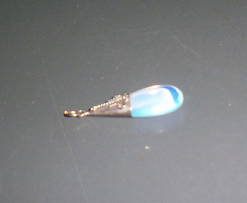 Vintage Opal Drop Pendant Ornate Cap Marked 925 Vintage Opal Drop Pendant Ornate Cap Marked 925