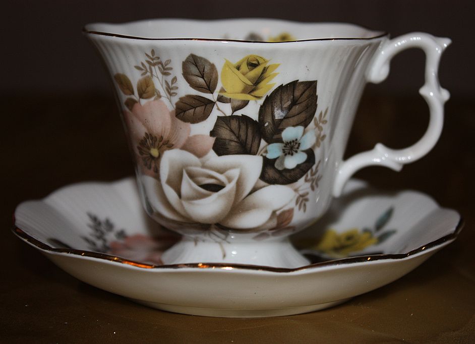 Vintage English China Demitasse Cup Saucer Set Royal Albert Vintage English China Demitasse Cup Saucer Set Royal Albert