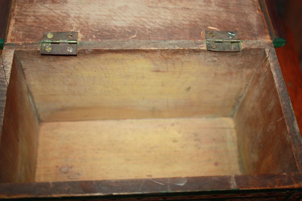 Antique Miniature Blanket Chest Box 19c Highly Detailed Hand Painted Antique Miniature Blanket Chest Box 19c Highly Detailed Hand Painted