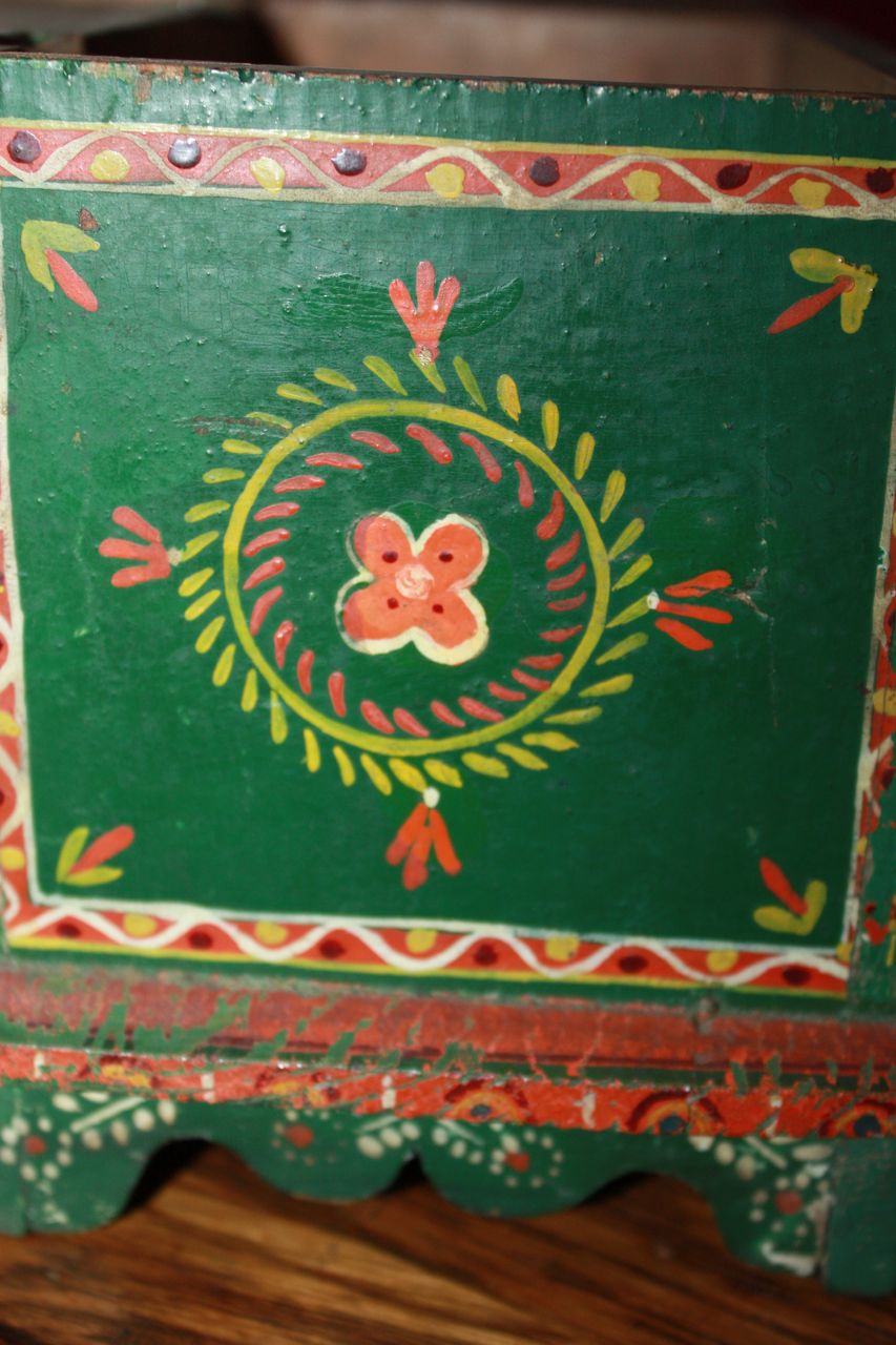 Antique Miniature Blanket Chest Box 19c Highly Detailed Hand Painted Antique Miniature Blanket Chest Box 19c Highly Detailed Hand Painted