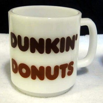 2 Dunkin Donuts Mugs Fire King & Glasbake 2 Dunkin Donuts Mugs Fire King & Glasbake