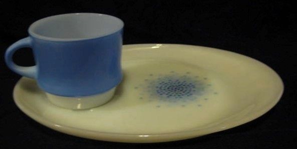 2 Fire King Blue Mosaic Snack Set including 4 pieces - 10% Off Sale September 2 Fire King Blue Mosaic Snack Set including 4 pieces - 10% Off Sale September