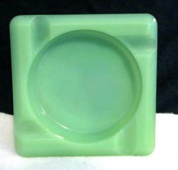 Lot of Fire King Jadeite Glass - Butter Dish, Rose Box Ashtray Dish - Factory Label Lot of Fire King Jadeite Glass - Butter Dish, Rose Box Ashtray Dish - Factory Label