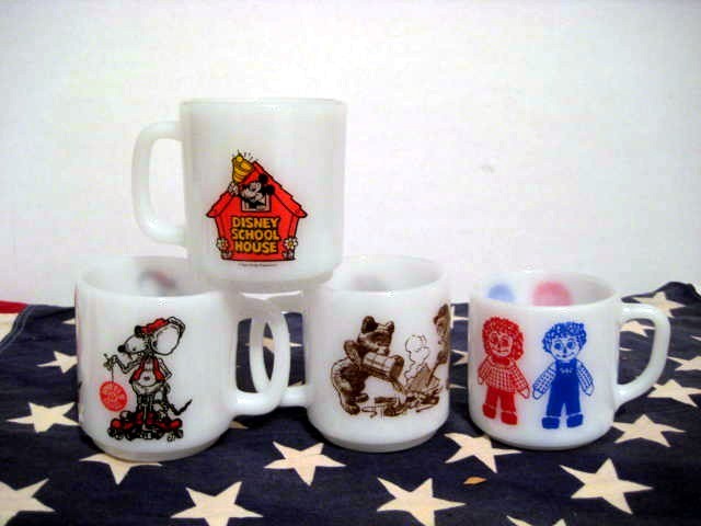 Lot of 5 Character Mugs - Mouse on Roller Skates Mickey Mouse Raggedy Ann Smokey Lot of 5 Character Mugs - Mouse on Roller Skates Mickey Mouse Raggedy Ann Smokey