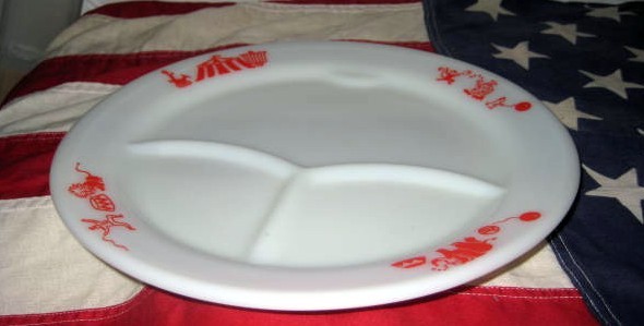 3 Piece Pyrex Circus Set - Plate Bowl Mug 3 Piece Pyrex Circus Set - Plate Bowl Mug