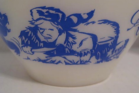 Fire King Ivory Mug & Blue Crockett Bowl Unused - 10% Off Sale September Fire King Ivory Mug & Blue Crockett Bowl Unused - 10% Off Sale September