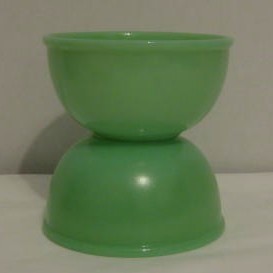 2 Fire King Beaded Rim Jadeite Bowls 2 Fire King Beaded Rim Jadeite Bowls
