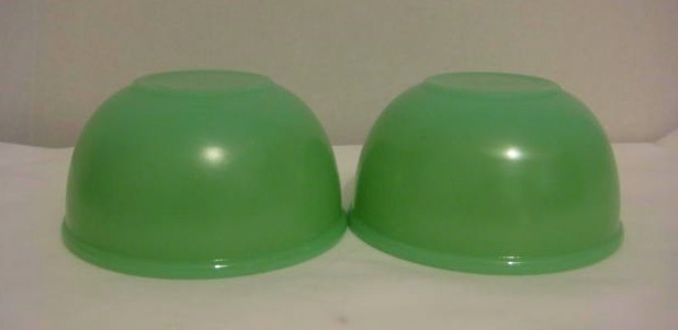 2 Fire King Beaded Rim Jadeite Bowls 2 Fire King Beaded Rim Jadeite Bowls