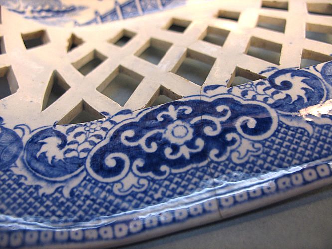 Staffordshire Fruit Basket circa 1825 (as is) Staffordshire Fruit Basket circa 1825 (as is)