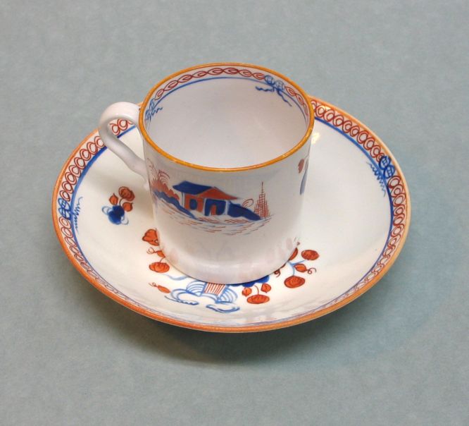 New Hall Porcelain Cup and Saucer New Hall Porcelain Cup and Saucer