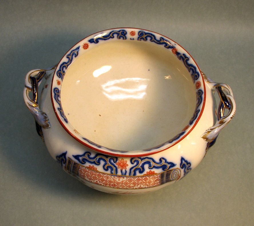 Decorated Ironstone Soup Tureen ca. 1850 Decorated Ironstone Soup Tureen ca. 1850