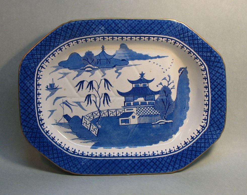"Stone China" Well and Tree Platter ca. 1825 "Stone China" Well and Tree Platter ca. 1825