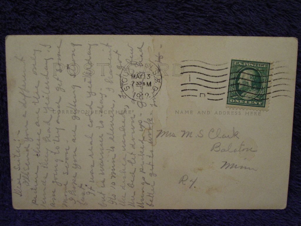1912 SIOUX FALLS,SD FLOOD Disaster RPPC High White Water w/Trees Postcard 1912 SIOUX FALLS,SD FLOOD Disaster RPPC High White Water w/Trees Postcard