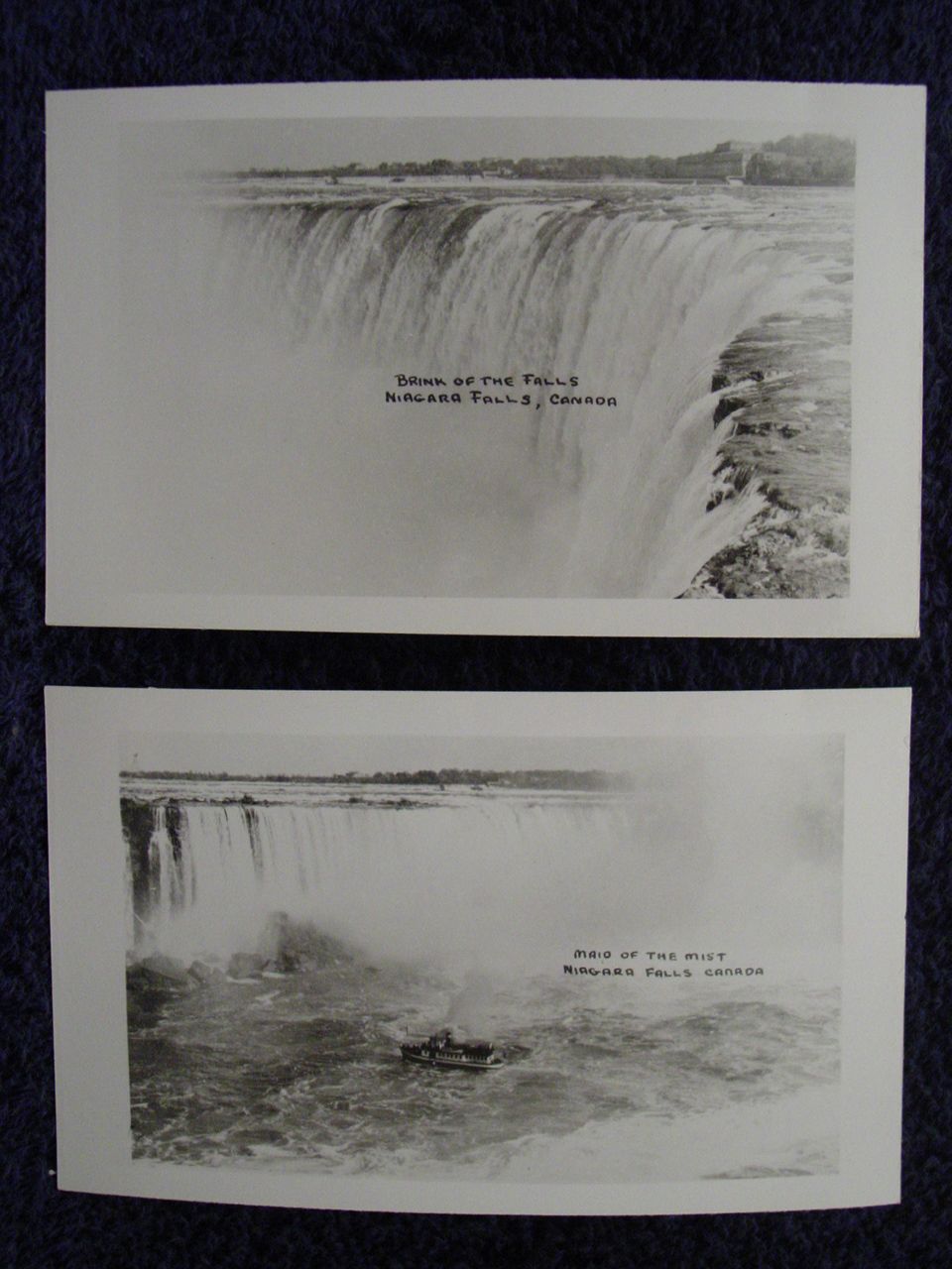 Set 1940-50s NIAGARA FALLS,Canada/US 10 Velox PHOTO Snapshots w/Mailing Envelope by Jack Bain, Toronto Set 1940-50s NIAGARA FALLS,Canada/US 10 Velox PHOTO Snapshots w/Mailing Envelope by Jack Bain, Toronto