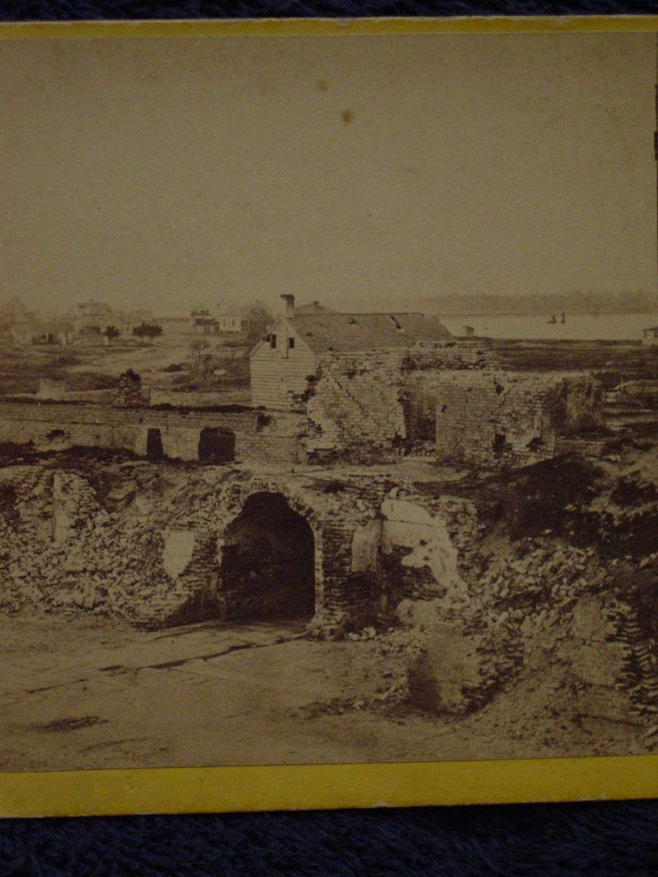 1865 Civil War FORT MOULTRIE Sally Port & Ruins John P Soule Stereoview Charleston, SC Moultrieville in Distance 1865 Civil War FORT MOULTRIE Sally Port & Ruins John P Soule Stereoview Charleston, SC Moultrieville in Distance