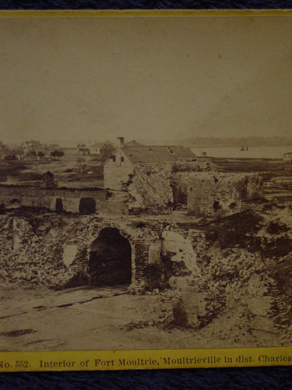 1865 Civil War FORT MOULTRIE Sally Port & Ruins John P Soule Stereoview Charleston, SC Moultrieville in Distance 1865 Civil War FORT MOULTRIE Sally Port & Ruins John P Soule Stereoview Charleston, SC Moultrieville in Distance