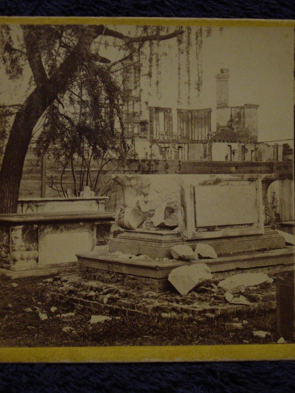 1865 Civil War CHARLESTON, SC Building Ruins & Shell Damage John P Soule Stereoview Tomb at Circular Church 1865 Civil War CHARLESTON, SC Building Ruins & Shell Damage John P Soule Stereoview Tomb at Circular Church