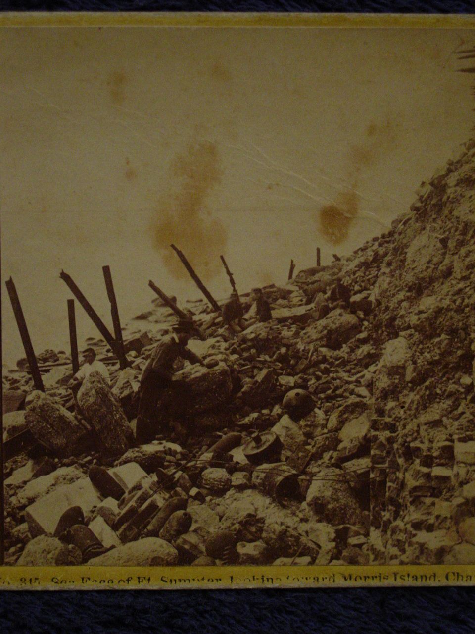 1865 Civil War FORT SUMTER John P Soule Stereoview Charleston,SC Sea Face DEBRIS toward Morris Island 1865 Civil War FORT SUMTER John P Soule Stereoview Charleston,SC Sea Face DEBRIS toward Morris Island