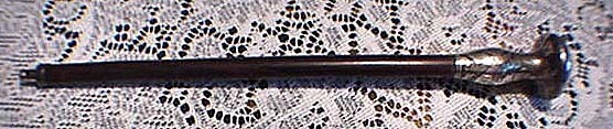 Sterling Silver Arts & Crafts Rosewood Parasol Handle Sterling Silver Arts & Crafts Rosewood Parasol Handle