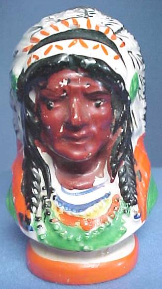 Indian Chief and Squaw Salt and Pepper Shakers Indian Chief and Squaw Salt and Pepper Shakers