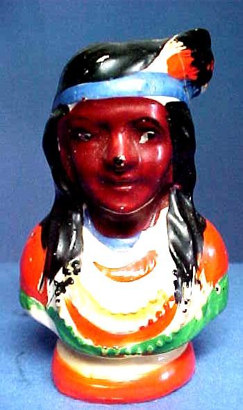 Indian Chief and Squaw Salt and Pepper Shakers Indian Chief and Squaw Salt and Pepper Shakers