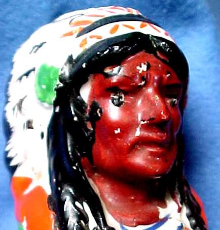 Indian Chief and Squaw Salt and Pepper Shakers Indian Chief and Squaw Salt and Pepper Shakers