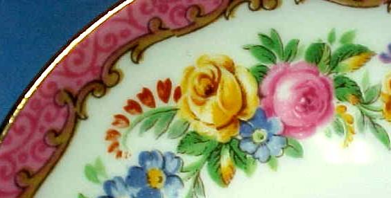 Crown Staffordshire Fine China Butter Pat and Knife Crown Staffordshire Fine China Butter Pat and Knife