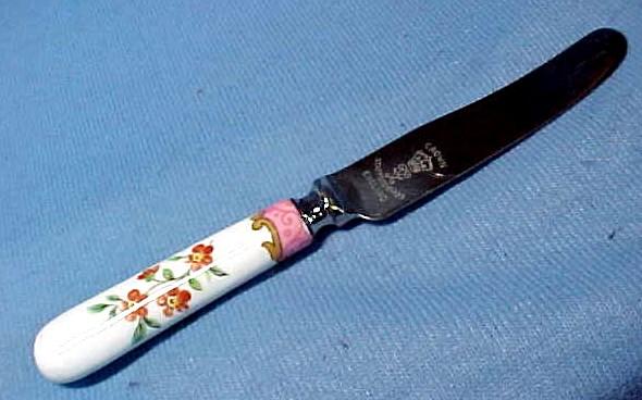 Crown Staffordshire Fine China Butter Pat and Knife Crown Staffordshire Fine China Butter Pat and Knife