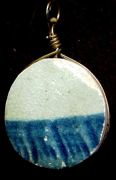 Pendant Fashioned from Antique Pottery Shard Pendant Fashioned from Antique Pottery Shard