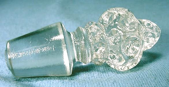 Pale Cranberry Glass Cruet with Ribbed Handle Pale Cranberry Glass Cruet with Ribbed Handle