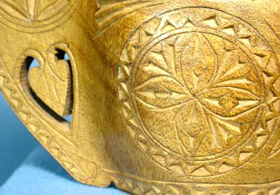 Scandinavian Hand Carved Wood Ornamental Pitcher Scandinavian Hand Carved Wood Ornamental Pitcher