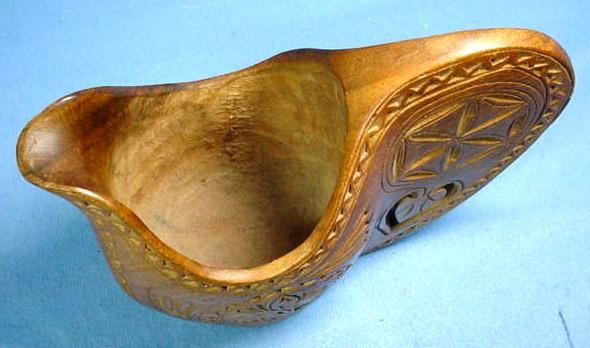 Scandinavian Hand Carved Wood Ornamental Pitcher Scandinavian Hand Carved Wood Ornamental Pitcher