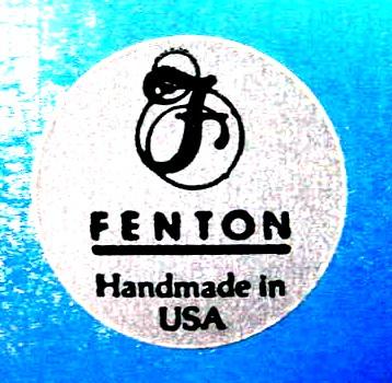 Fenton Fan Vase Gorgeous Iridescent Blue Original Label Fenton Fan Vase Gorgeous Iridescent Blue Original Label