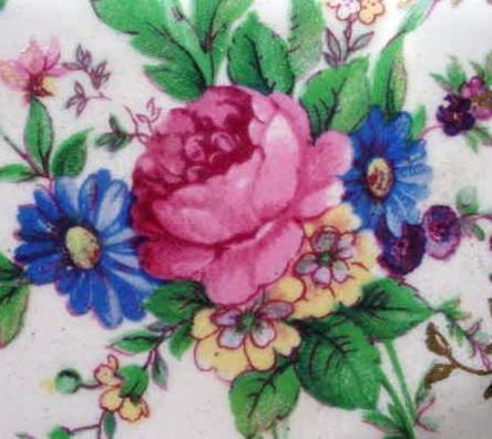 Chintz Scalloped Dish with Deep Pink Roses Vintage 1946 Chintz Scalloped Dish with Deep Pink Roses Vintage 1946